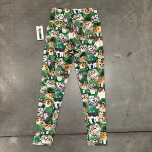 🍀😻Tipsy Elves Women's St. Patrick's Day Cat Leggings large